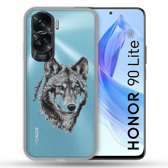 Coque Renforcée Transparente Pour Honor 90 Lite 5G Loup