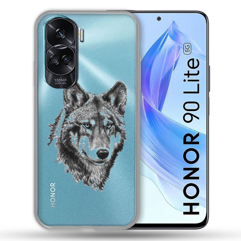 Coque Renforcée Transparente Pour Honor 90 Lite 5G Loup