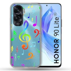 Coque Renforcée Transparente Pour Honor 90 Lite 5G Note Musique Colore