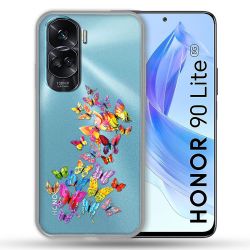 Coque Renforcée Transparente Pour Honor 90 Lite 5G Papillon Multicolore