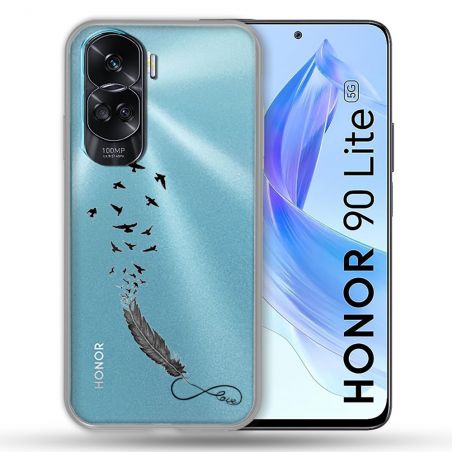 Coque Renforcée Transparente Pour Honor 90 Lite 5G Plume Infini