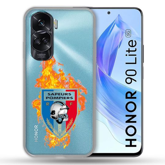 Coque Renforcée Transparente Pour Honor 90 Lite 5G Pompier Feu