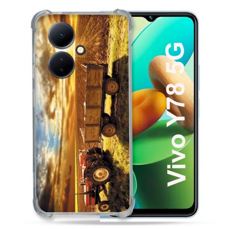 Coque Renforcée Pour Vivo V29 Lite 5G / Y78 5G Agriculture Tracteur Color