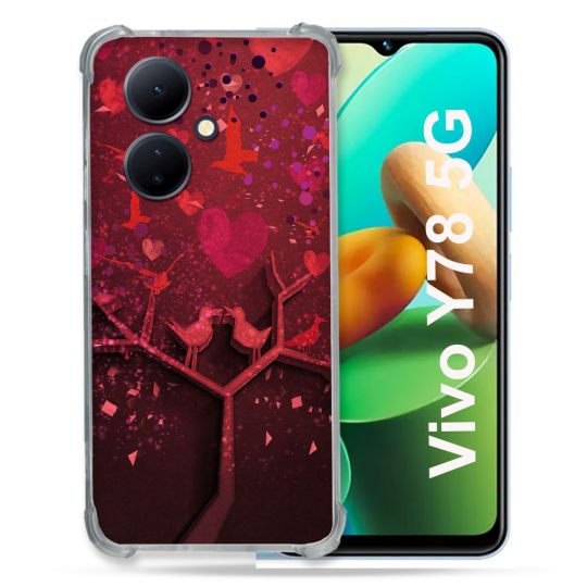 Coque Renforcée Pour Vivo V29 Lite 5G / Y78 5G Amour Arbre