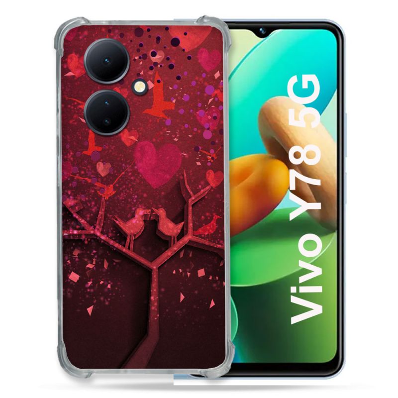 Coque Renforcée Pour Vivo V29 Lite 5G / Y78 5G Amour Arbre