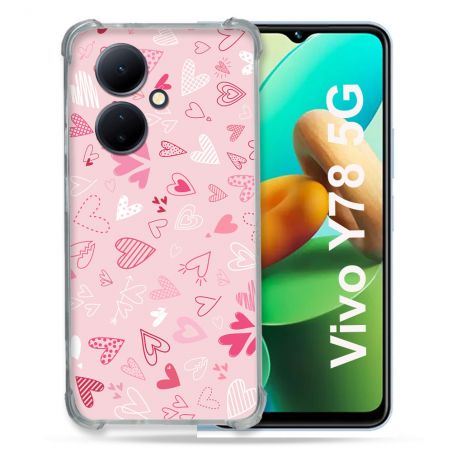 Coque Renforcée Pour Vivo V29 Lite 5G / Y78 5G Amour Ptis Coeurs