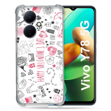 Coque Renforcée Pour Vivo V29 Lite 5G / Y78 5G Amour Valentines