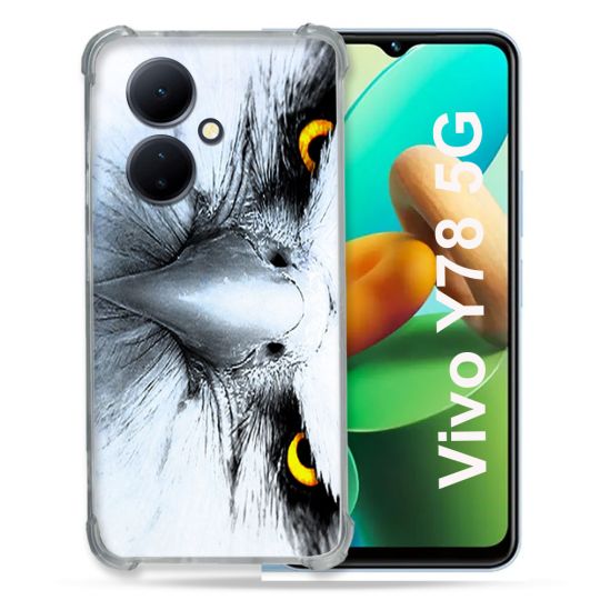 Coque Renforcée Pour Vivo V29 Lite 5G / Y78 5G Animal Aigle Royal Blanc
