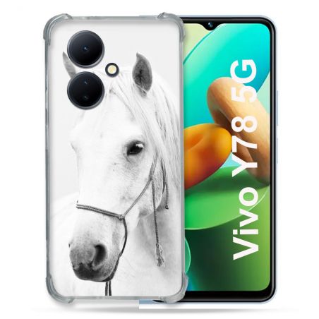 Coque Renforcée Pour Vivo V29 Lite 5G / Y78 5G Animal Cheval Cristal