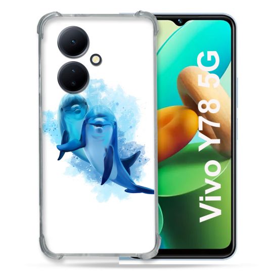 Coque Renforcée Pour Vivo V29 Lite 5G / Y78 5G Animal Dauphin Duo