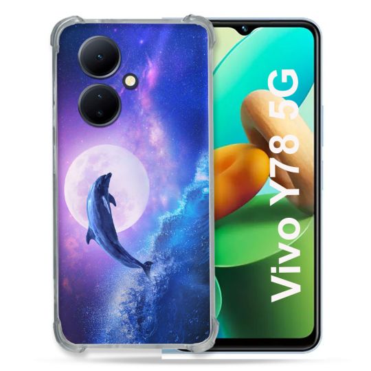 Coque Renforcée Pour Vivo V29 Lite 5G / Y78 5G Animal Dauphin Vague