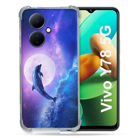 Coque Renforcée Pour Vivo V29 Lite 5G / Y78 5G Animal Dauphin Vague
