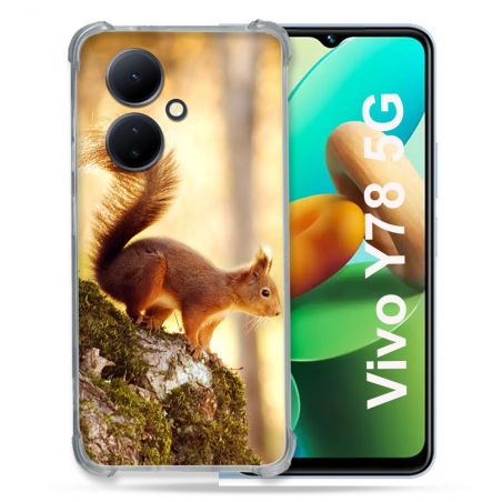 Coque Renforcée Pour Vivo V29 Lite 5G / Y78 5G Animal Ecureuil Bois