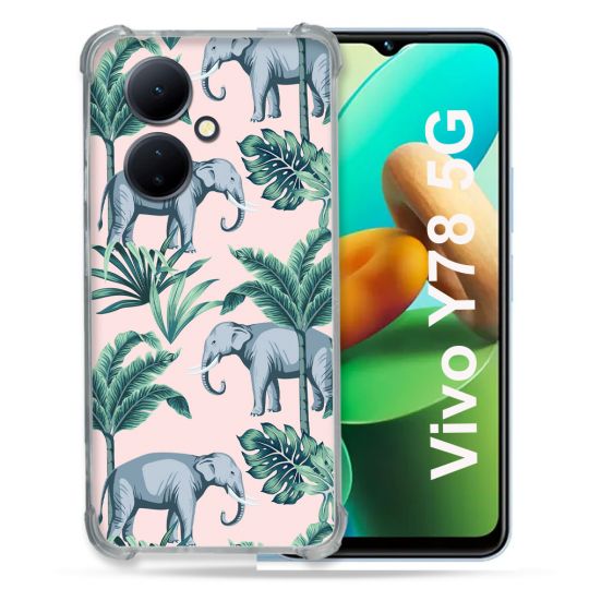 Coque Renforcée Pour Vivo V29 Lite 5G / Y78 5G Animal Elephant Pattern