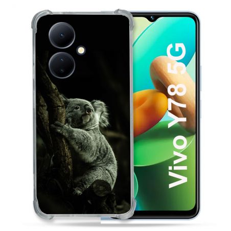 Coque Renforcée Pour Vivo V29 Lite 5G / Y78 5G Animal Koala Noir