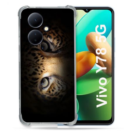 Coque Renforcée Pour Vivo V29 Lite 5G / Y78 5G Animal Leopard Yeux
