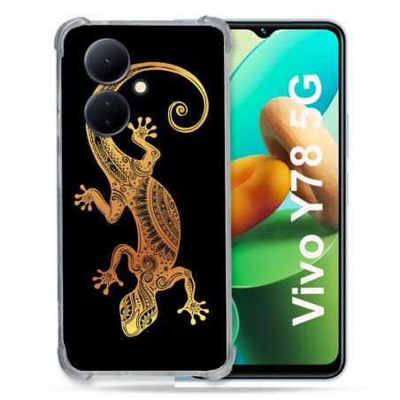 Coque Renforcée Pour Vivo V29 Lite 5G / Y78 5G Animal Lezard Noir