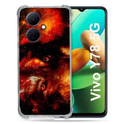Coque Renforcée Pour Vivo V29 Lite 5G / Y78 5G Animal Loup Espace