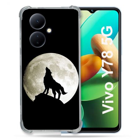 Coque Renforcée Pour Vivo V29 Lite 5G / Y78 5G Animal Loup Noir
