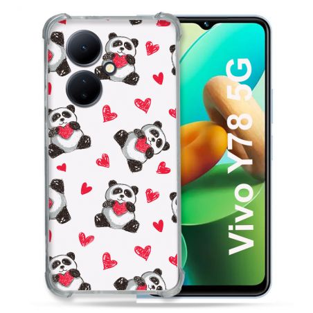 Coque Renforcée Pour Vivo V29 Lite 5G / Y78 5G Animal Panda C?ur