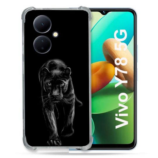 Coque Renforcée Pour Vivo V29 Lite 5G / Y78 5G Animal Panthère Noire