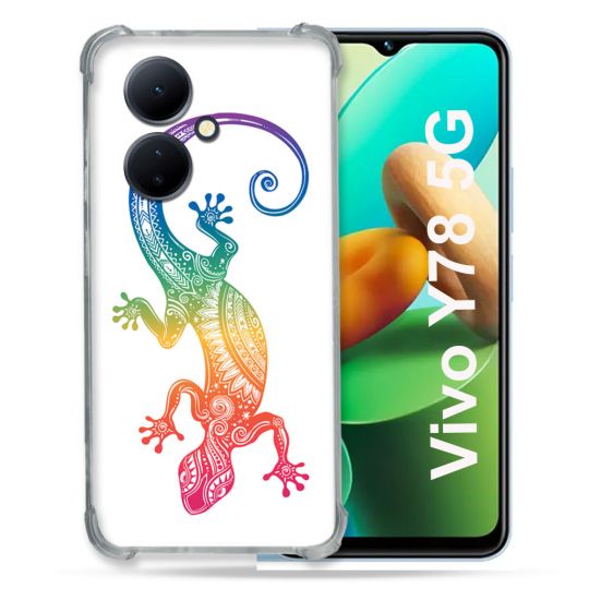 Coque Renforcée Pour Vivo V29 Lite 5G / Y78 5G Animal Salamandre Color