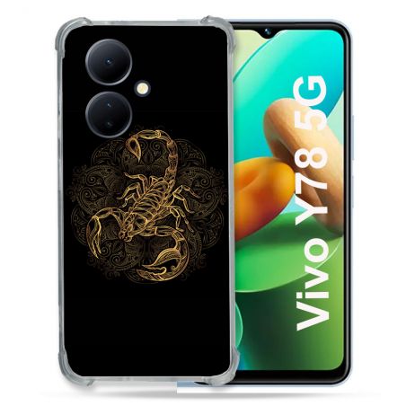 Coque Renforcée Pour Vivo V29 Lite 5G / Y78 5G Animal Scorpion Fresque