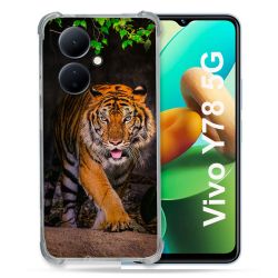 Coque Renforcée Pour Vivo V29 Lite 5G / Y78 5G Animal Tigre Jungle