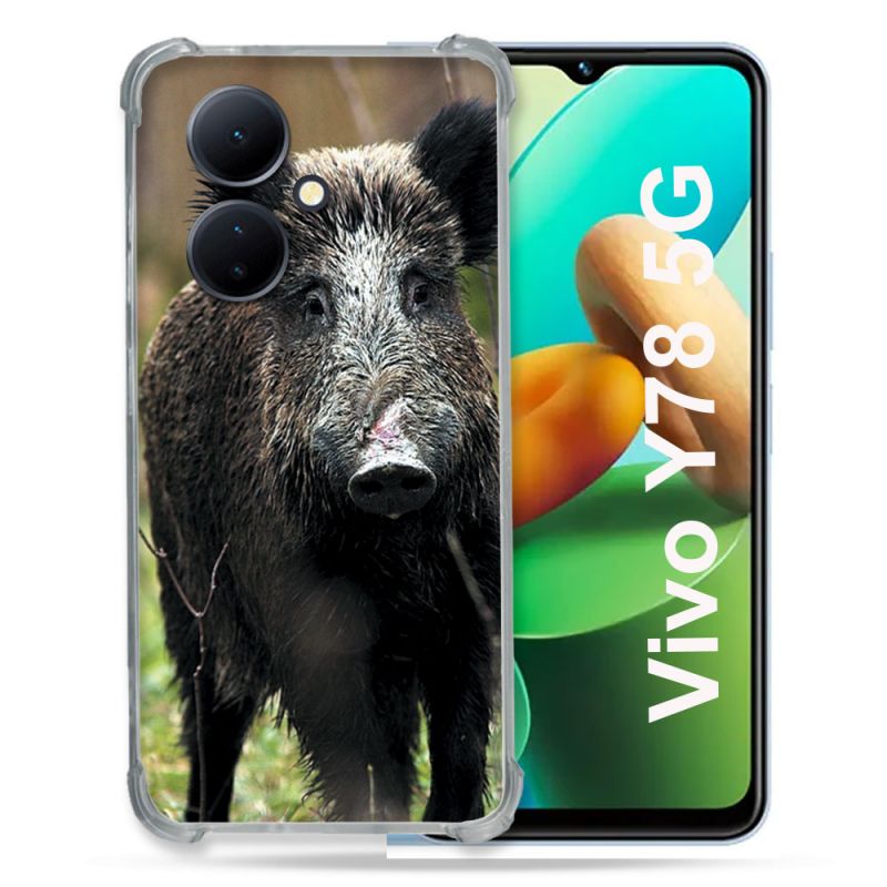 Coque Renforcée Pour Vivo V29 Lite 5G / Y78 5G Chasse Sanglier bois