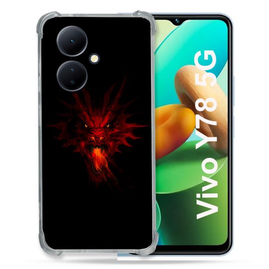 Coque Renforcée Pour Vivo V29 Lite 5G / Y78 5G Fantastique Dragon Feu