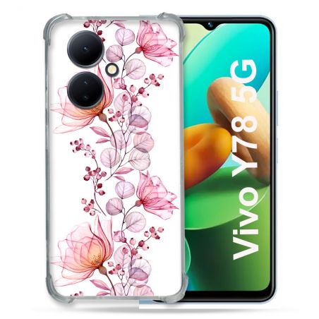Coque Renforcée Pour Vivo V29 Lite 5G / Y78 5G Fleur Eclosion