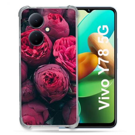 Coque Renforcée Pour Vivo V29 Lite 5G / Y78 5G Fleur Pivoine