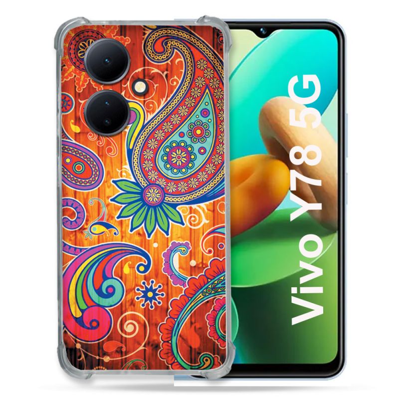 Coque Renforcée Pour Vivo V29 Lite 5G / Y78 5G Fleur Psychedelic