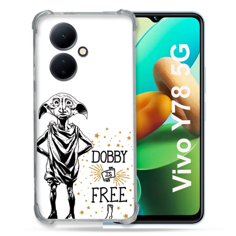 Coque Renforcée Pour Vivo V29 Lite 5G / Y78 5G Harry Potter Dobby Free Blanc