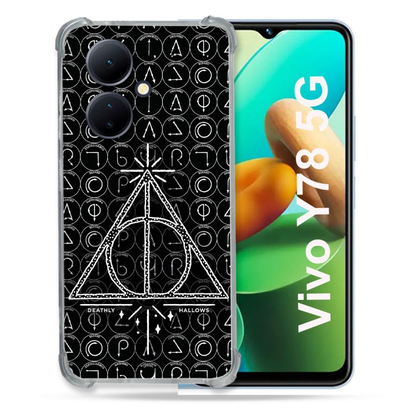 Coque Renforcée Pour Vivo V29 Lite 5G / Y78 5G Harry Potter Hollows Triangle Noir