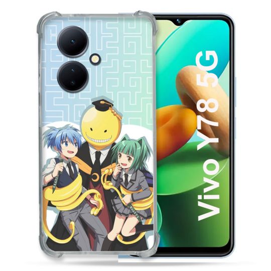 Coque Renforcée Pour Vivo V29 Lite 5G / Y78 5G Manga Assassination Classroom Kuro Trio