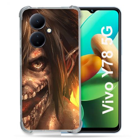 Coque Renforcée Pour Vivo V29 Lite 5G / Y78 5G Manga Attaque Titans Eren Titan
