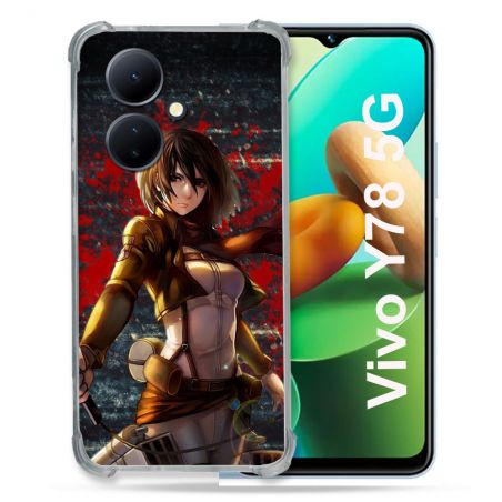 Coque Renforcée Pour Vivo V29 Lite 5G / Y78 5G Manga Attaque Titans Mikasa
