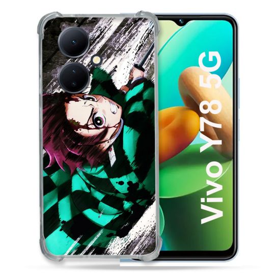 Coque Renforcée Pour Vivo V29 Lite 5G / Y78 5G Manga Demon Slayer Tanjiro