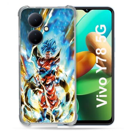 Coque Renforcée Pour Vivo V29 Lite 5G / Y78 5G Manga Dragon Ball Sangoku Blanc