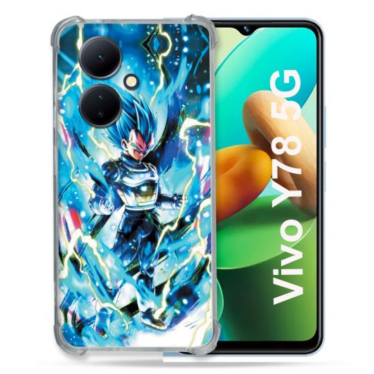 Coque Renforcée Pour Vivo V29 Lite 5G / Y78 5G Manga Dragon Ball Vegeta Bleu