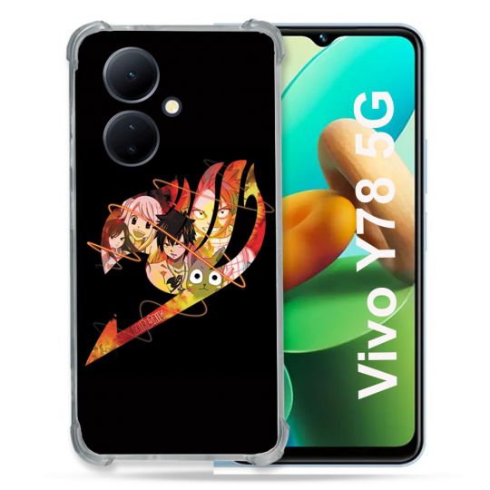 Coque Renforcée Pour Vivo V29 Lite 5G / Y78 5G Manga Fairy Tail Logo Noir