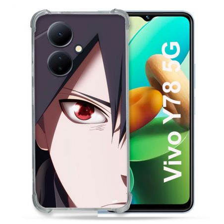 Coque Renforcée Pour Vivo V29 Lite 5G / Y78 5G Manga Naruto Sasuke visage