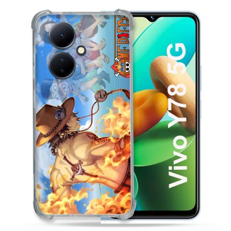 Coque Renforcée Pour Vivo V29 Lite 5G / Y78 5G Manga One Piece Ace Color