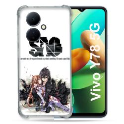 Coque Renforcée Pour Vivo V29 Lite 5G / Y78 5G Manga SAO sword Art Online Blanc