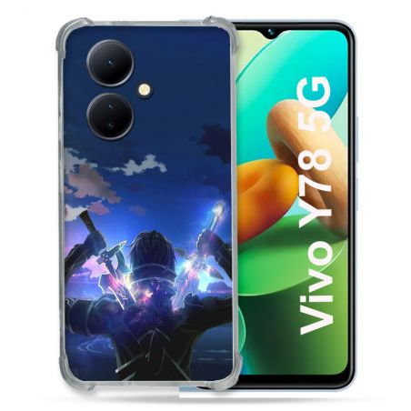 Coque Renforcée Pour Vivo V29 Lite 5G / Y78 5G Manga SAO sword Art Online Epee