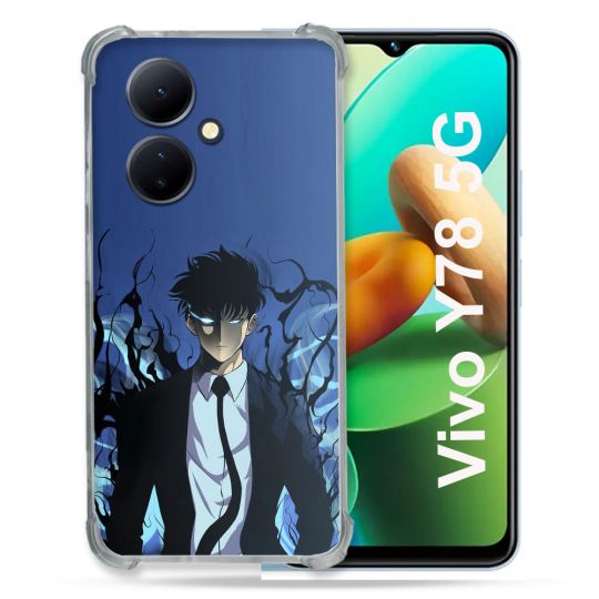 Coque Renforcée Pour Vivo V29 Lite 5G / Y78 5G Manga Solo Leveling Sung Bleu
