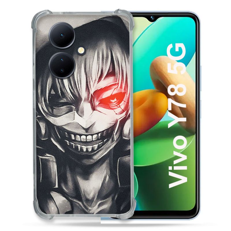 Coque Renforcée Pour Vivo V29 Lite 5G / Y78 5G Manga Tokyo Ghoul Kaneki Noir