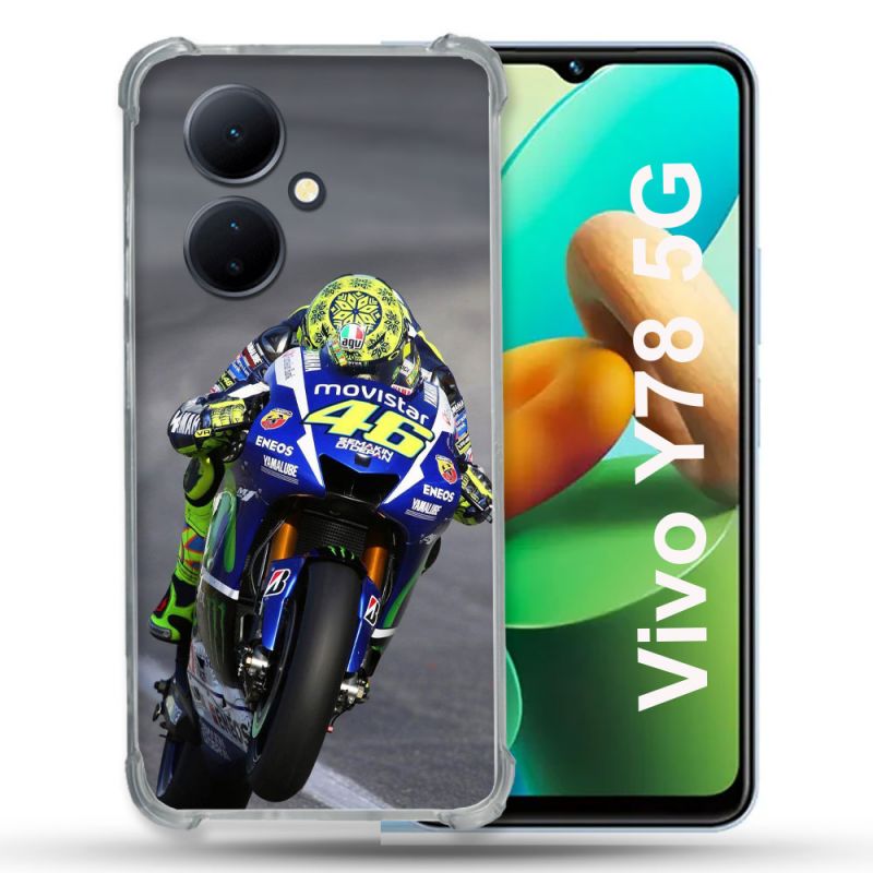 Coque Renforcée Pour Vivo V29 Lite 5G / Y78 5G Moto Course GP Wheeling 46