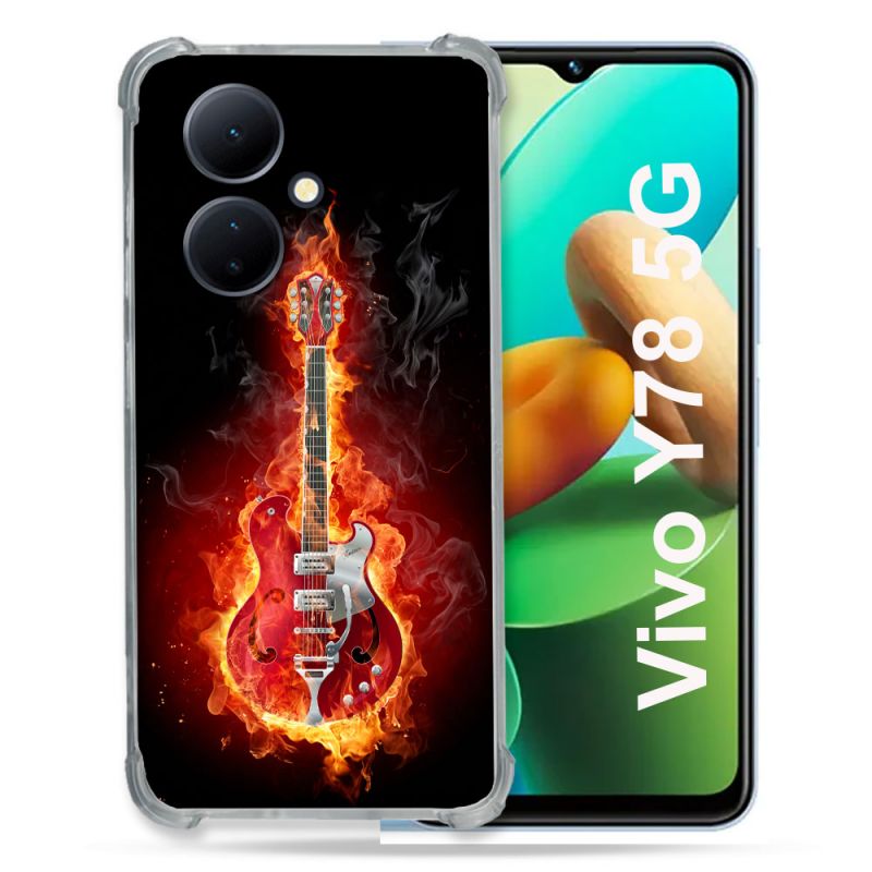Coque Renforcée Pour Vivo V29 Lite 5G / Y78 5G Musique Guitare Electrique
